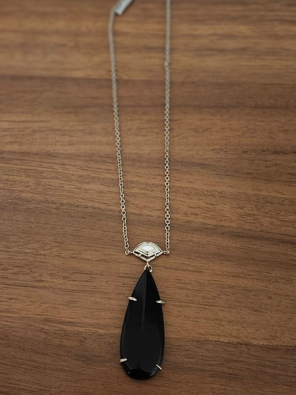 Kendra Scott Black Gold Pendant Necklace